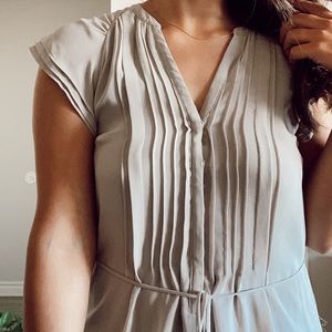 H&M  Beige/Cream Chiffon Dress